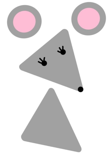 Мышка геометрическими фигурами