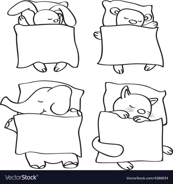 Раскраска Медвежонок спит