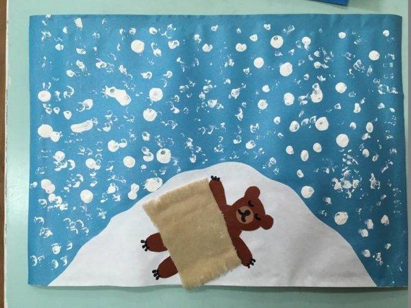 Медведь в берлоге поделка для детей