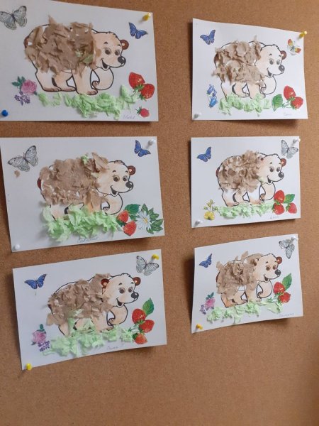 Аппликация мишка косолапый