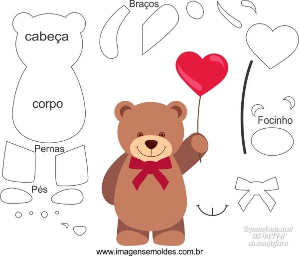 Медвежонок из фетра выкройка