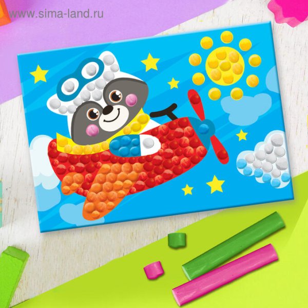 Аппликация шариковым пластилином