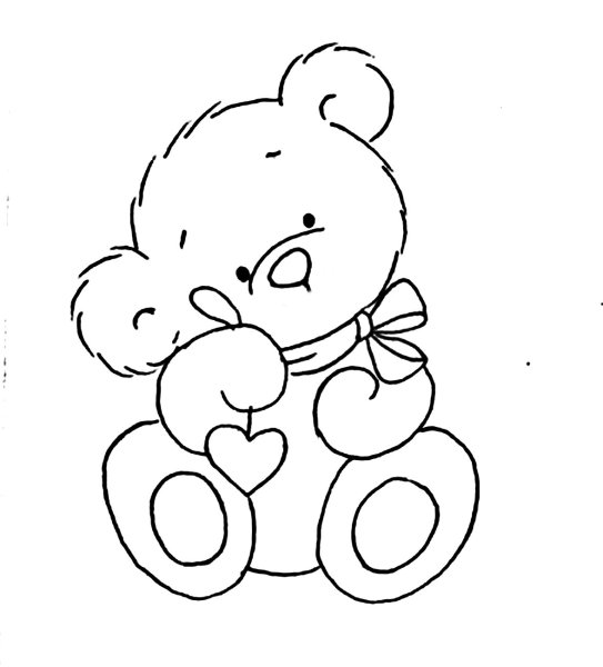 Шаблон мишка для аппликации