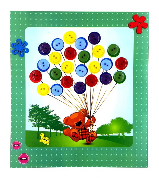 Аппликация из пуговиц для детей