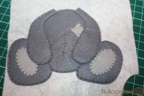 Мишка из фетра аппликация