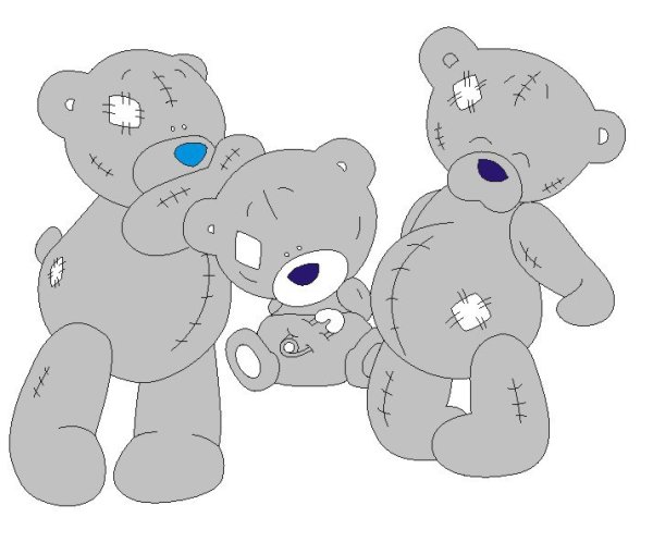 Трафарет медвежонка Тедди