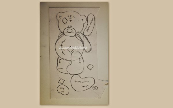 Мишка Тедди из фетра шаблон