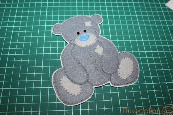 Мишка из фетра аппликация