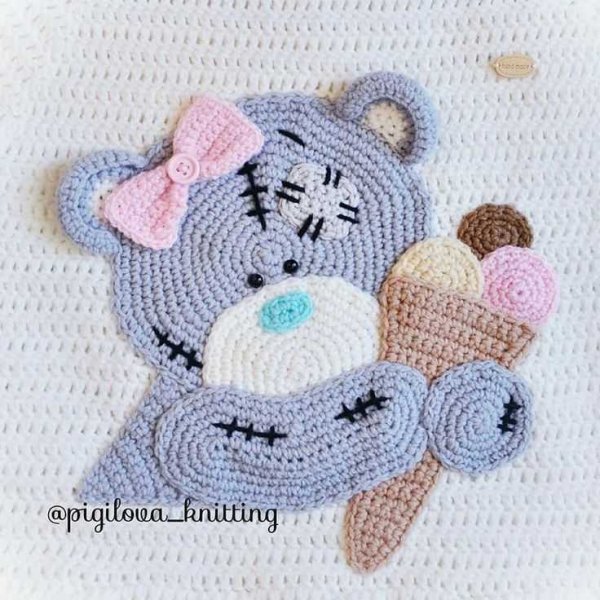 Вязаные аппликации крючком