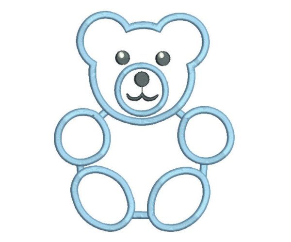 Шаблон медвежонка для аппликации
