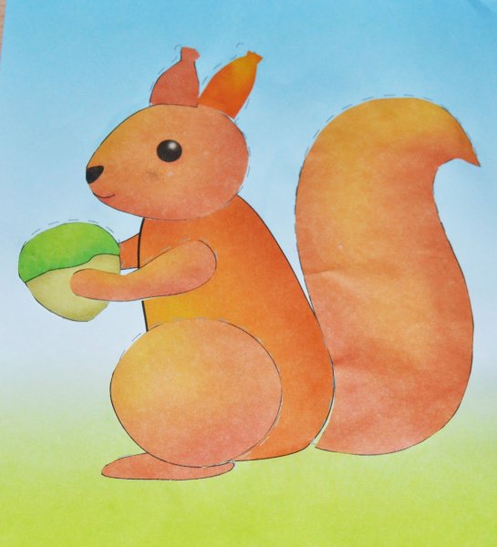 Аппликация Белочка