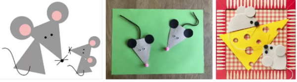 Мышонок аппликация для детей