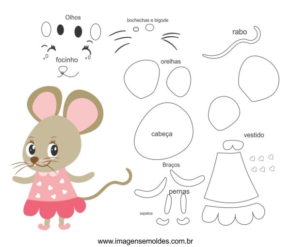 Игрушки из фетра шаблоны