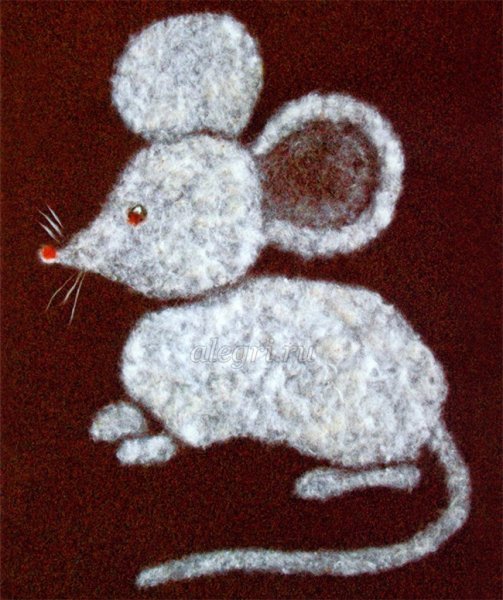 Аппликация из резаных ниток