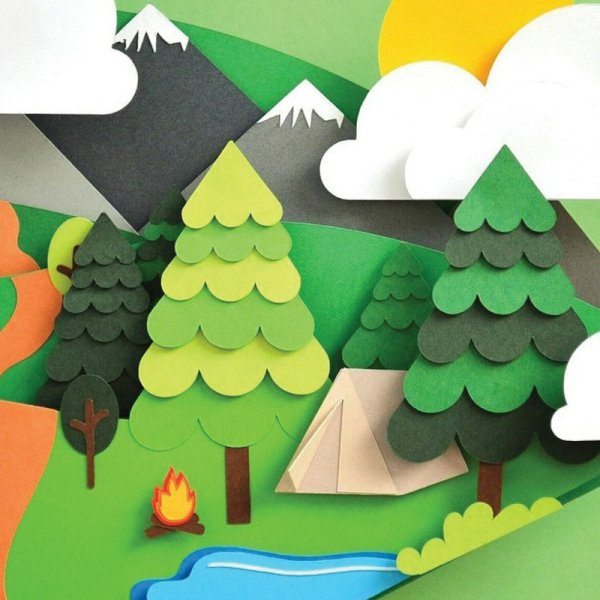 Объемные аппликации для детей