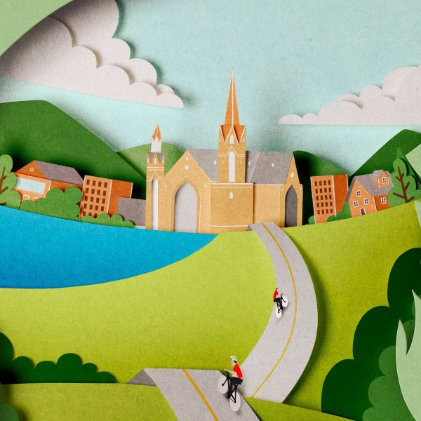 Объемная аппликация город