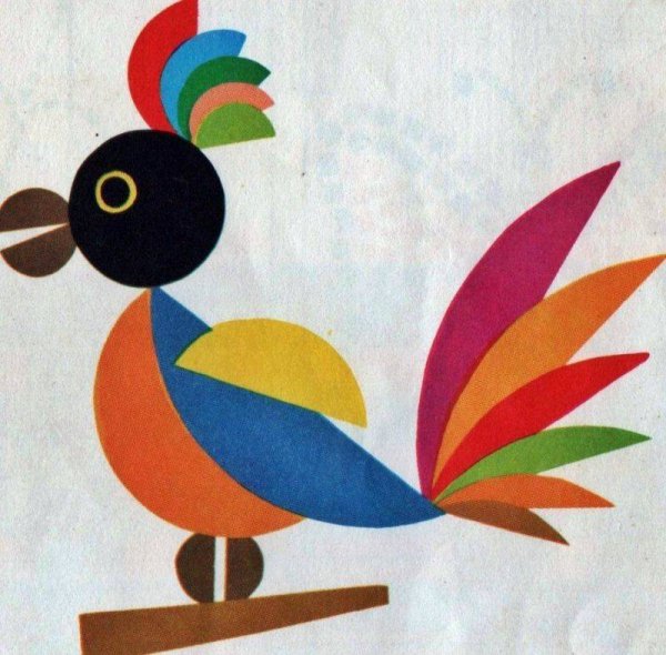 Аппликация из геометрических фигу