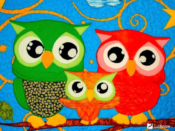 Аппликация из ткани