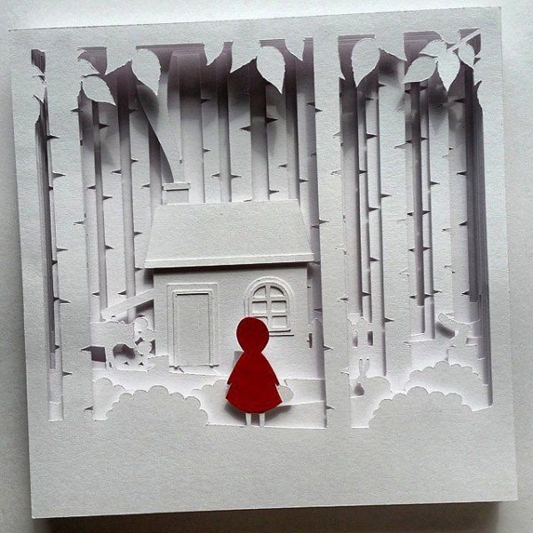 Многослойное панно из бумаги