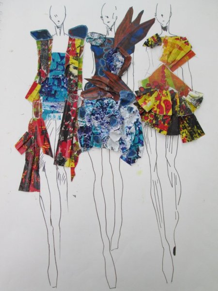 Одежда в технике коллаж