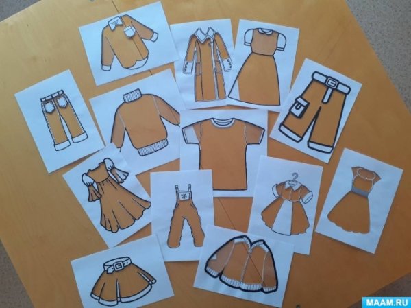 Аппликация в детском саду на тему одежда