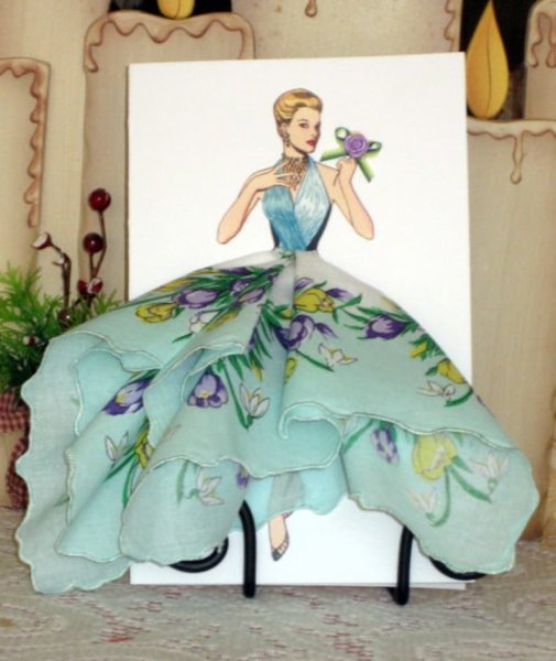 Аппликация платье из ткани