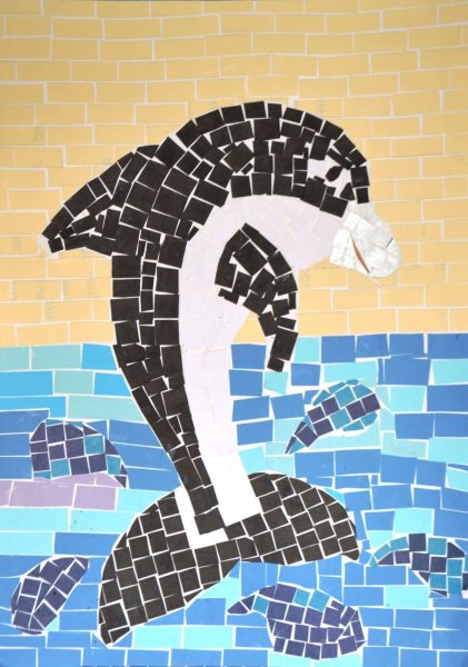 Мозаика из цветной бумаги