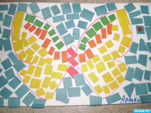 Мозаичная аппликация в средней группе