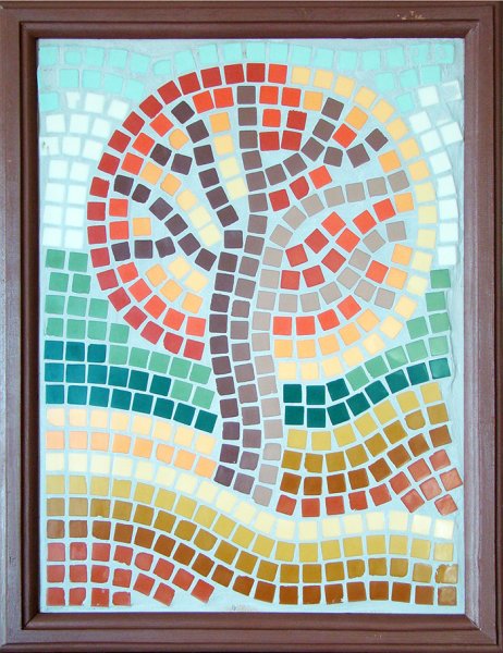 Панно из квадратной мозаики