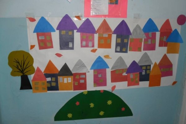 Аппликация дом в средней группе детского сада