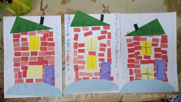 Аппликация домик