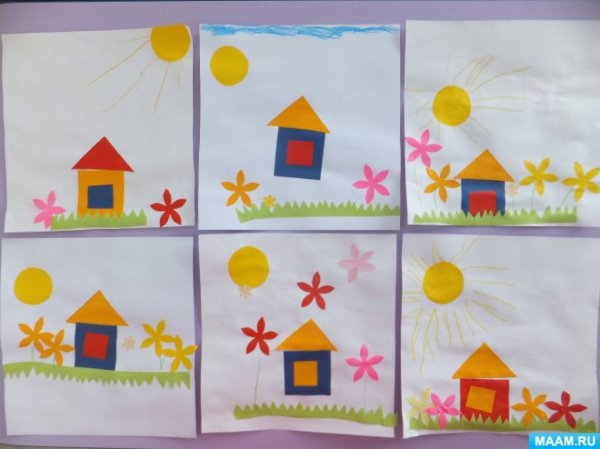 Аппликация в средней группе