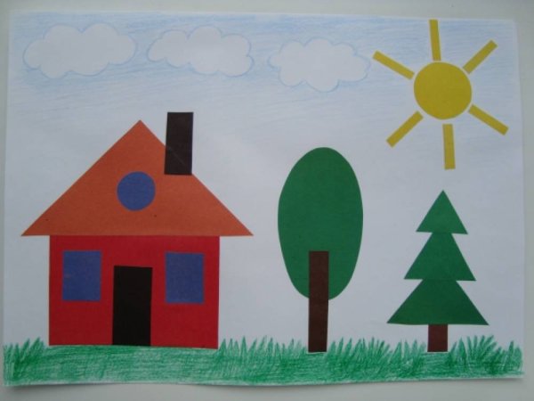 Аппликация домик