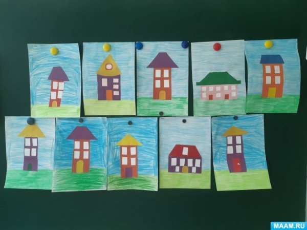 Аппликация наш город в старшей группе