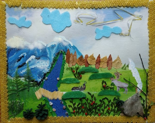 Аппликация на тему родной край