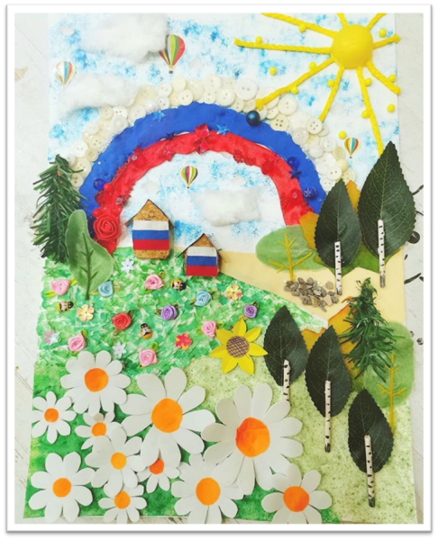 Аппликация на тему Родина