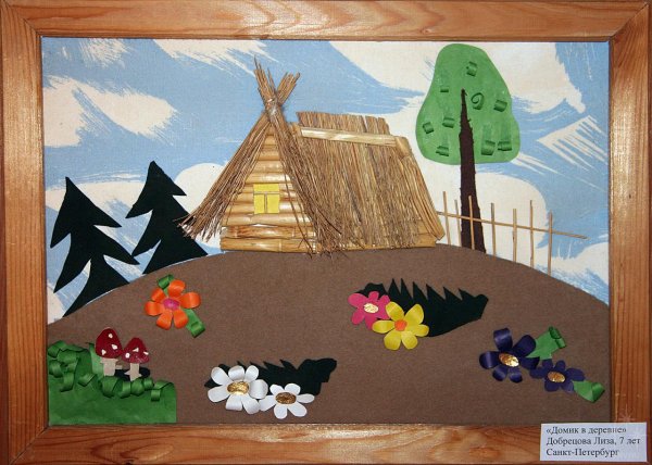 Поделка деревня