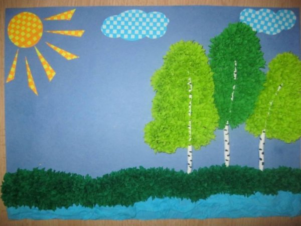 Аппликация природа