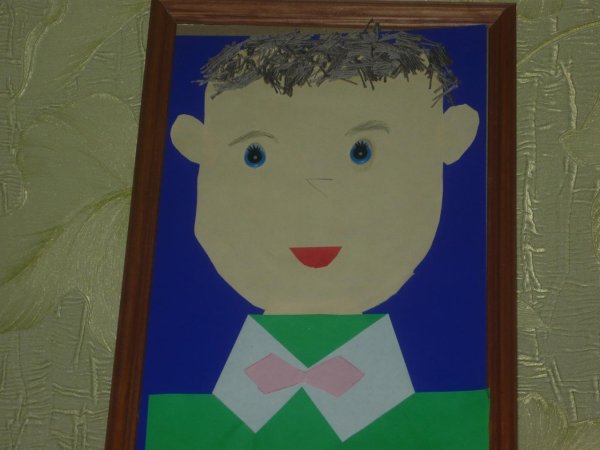 Аппликация портрет папы