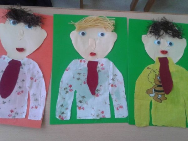 Портрет папы в детском саду средняя группа