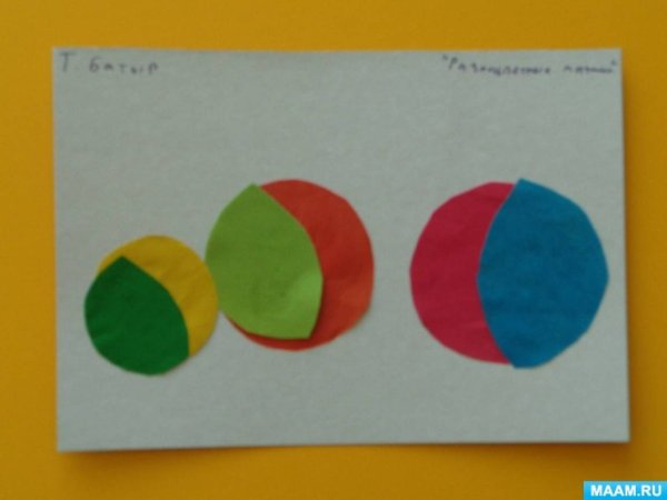 Аппликация мяч младшая группа