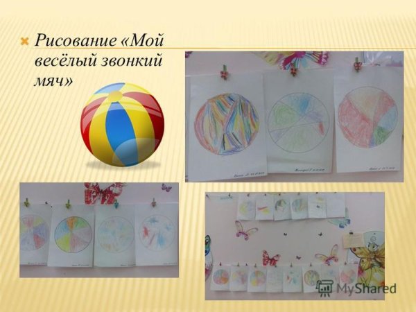 Мой веселый мяч рисование