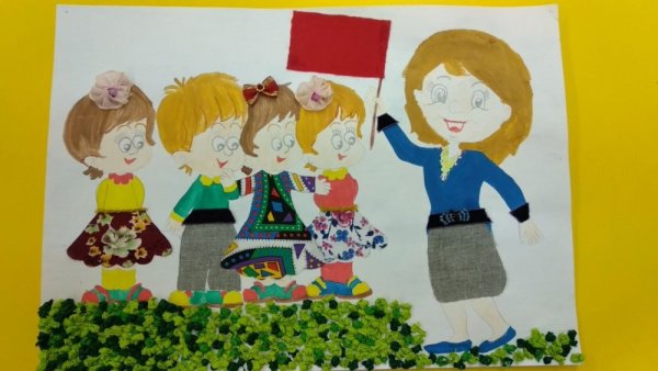 Аппликация воспитатель