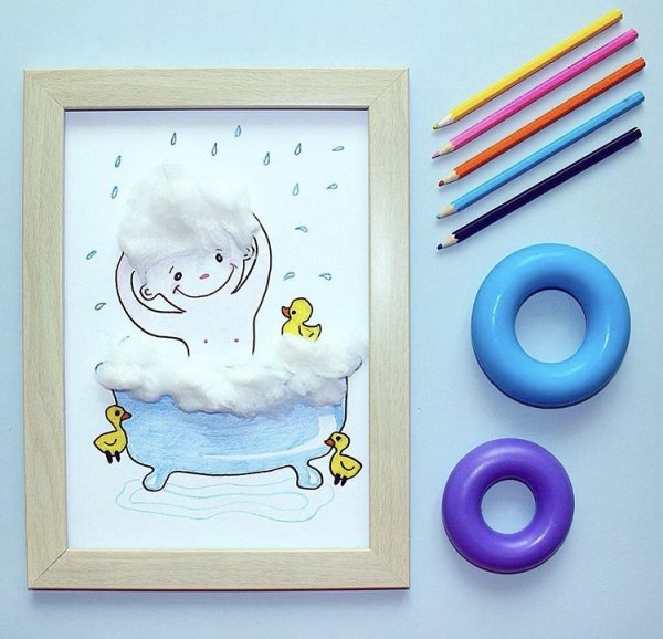 Аппликация Мойдодыр во второй младшей группе