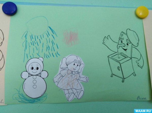 Рисование Мойдодыр в младшей группе