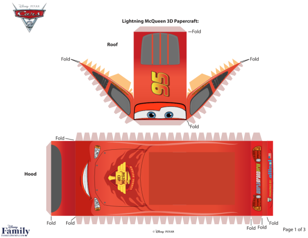 Схема молния Маккуин из бумаги