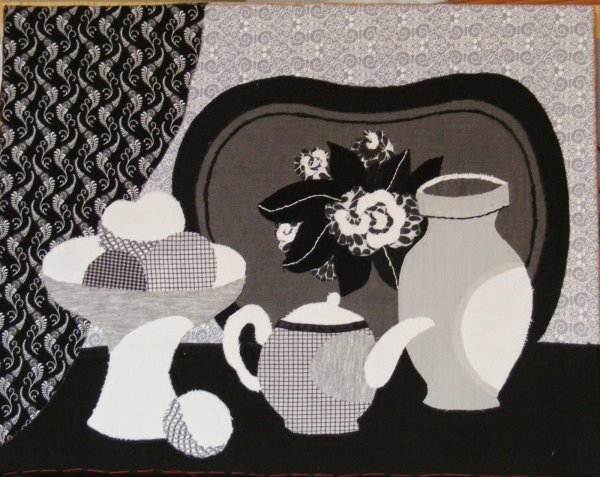 Аппликация из ткани натюрморт