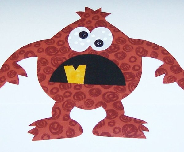 Монстры аппликация для детей