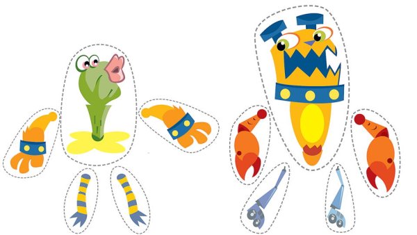 Заготовки для аппликации монстрик