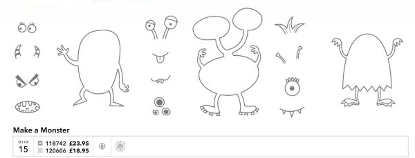 Части тела монстрики для детей